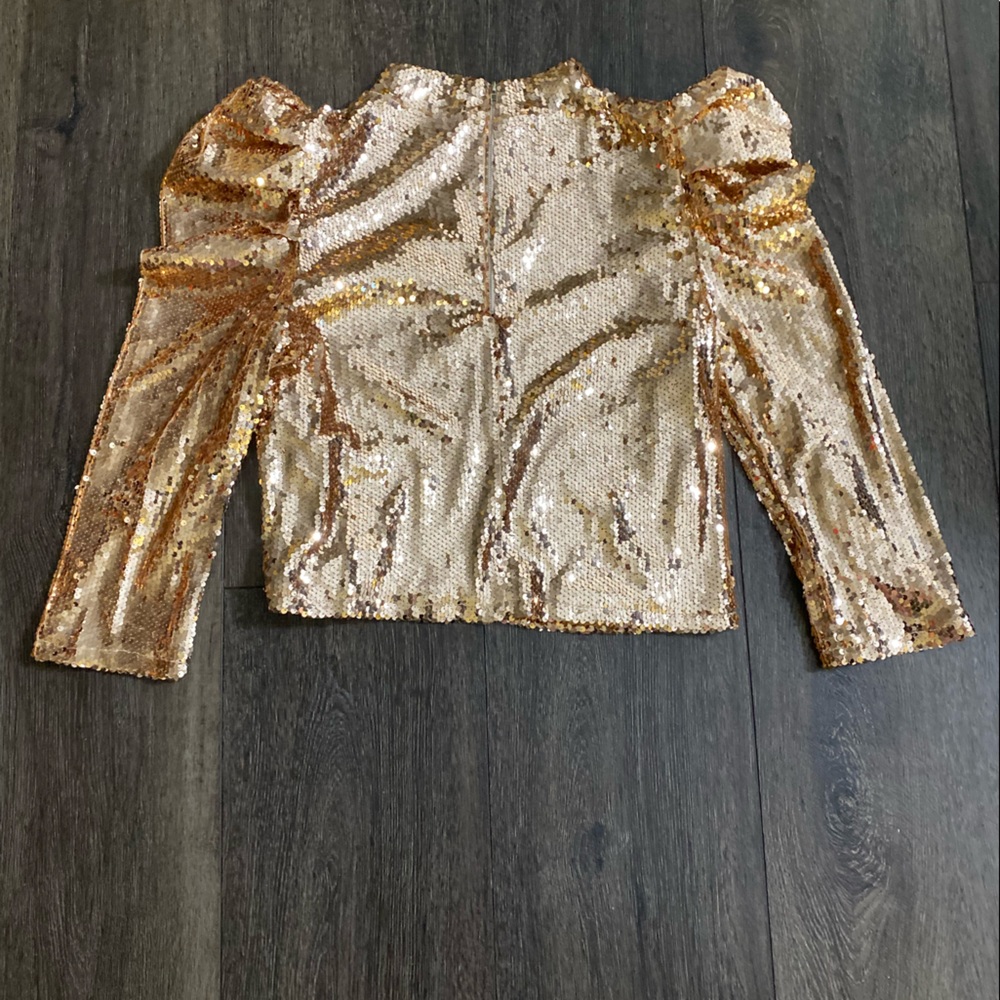 TCEC Gold Sequin Top Large
